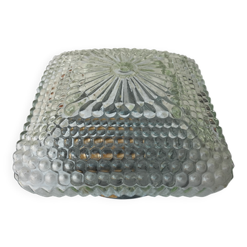 Ceiling light / wall light in bubbled glass