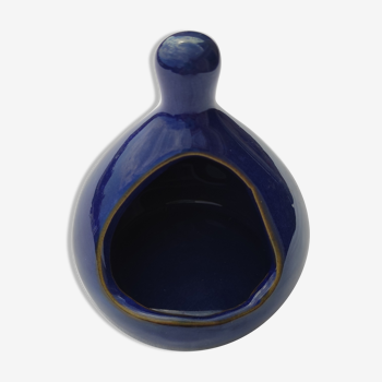 Ashtray circa 1970 in dark blue in ceramic