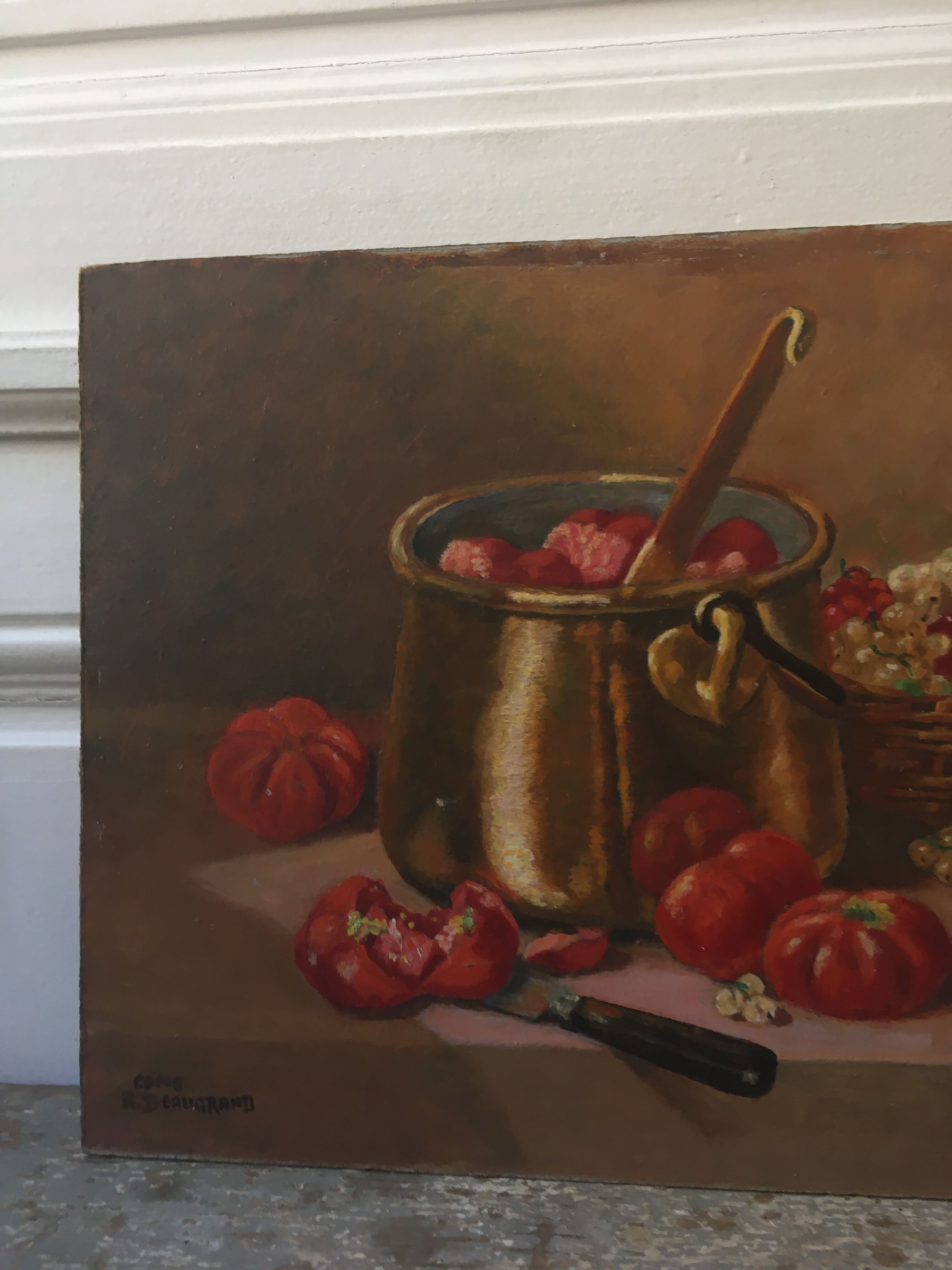 Nature Dead oil on rigid support