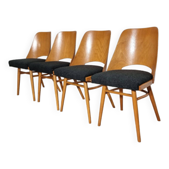 Dining Chairs by Radomir Hoffman for Ton, 1950s, Set of 4