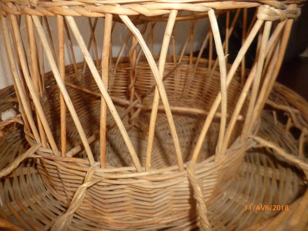 Bar rattan wicker bottle holder 1960