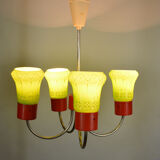 1970s postmodern pendant lamp zzm domgos zabrze, poland