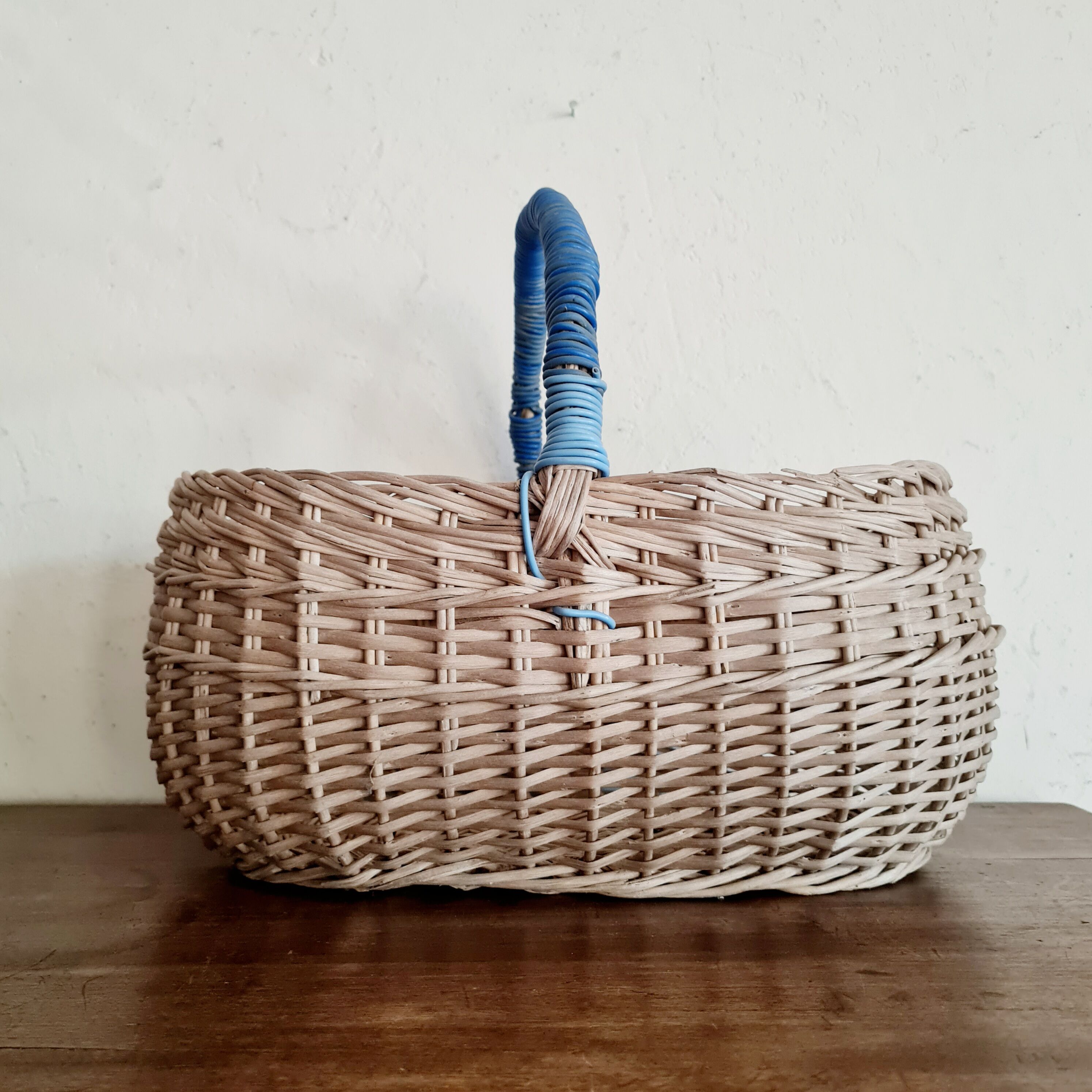 Antique rattan basket