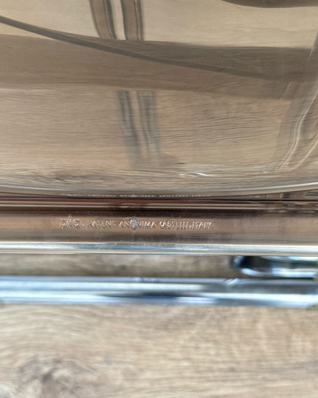 4 Plia chairs, Giancarlo Piretti