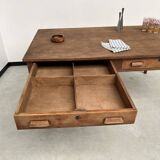 Vintage farm table with 2 large drawers