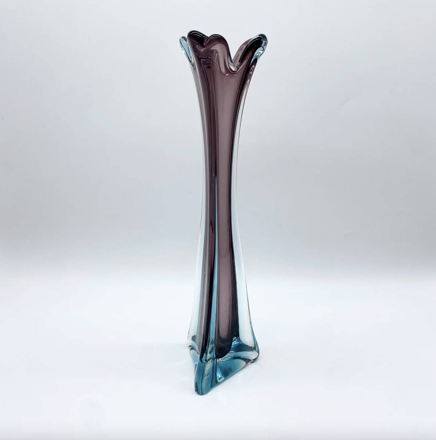 XXL eggplant vase / “Sommerso” — Italy, 1960/70s