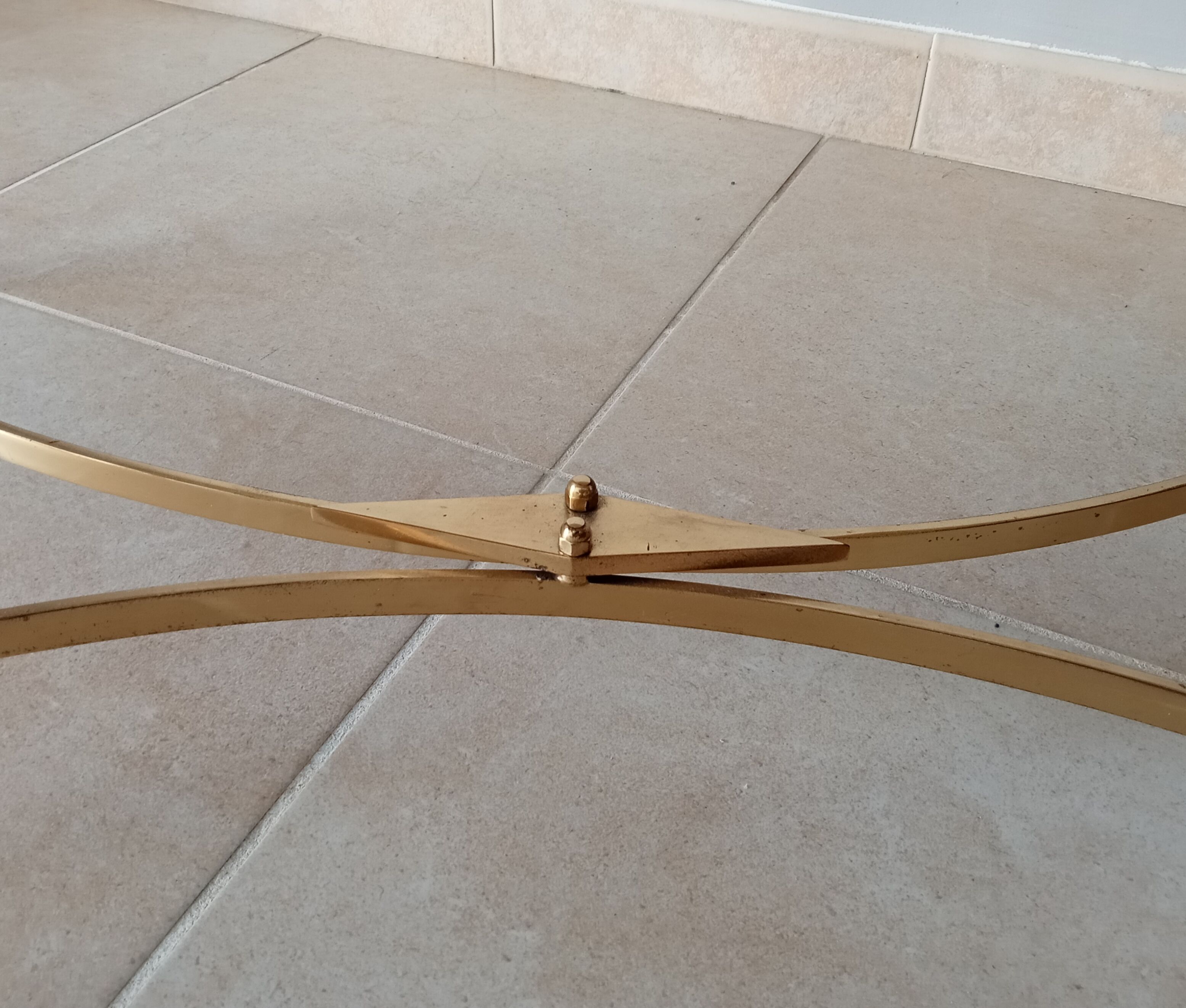 Neoclassical marble and brass coffee table 50s/60s