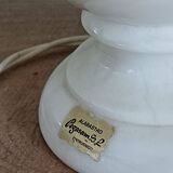 Alabaster and opaline lamp