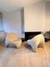 Pair of Sculptural Lounge Chairs by Luigi Colani, 1960s – Hermès Metaphores Silk