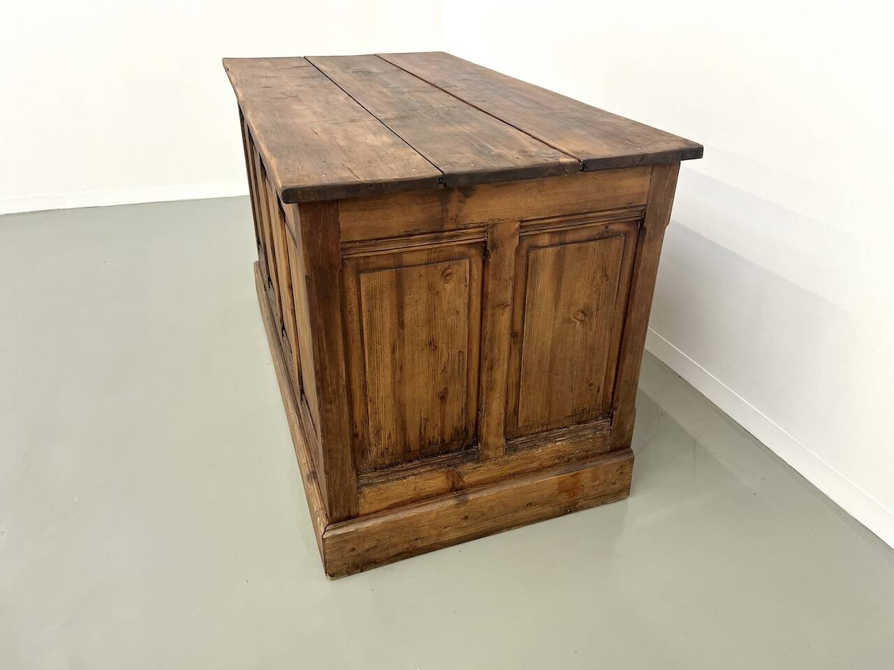 Old pine trading counter, circa 1950