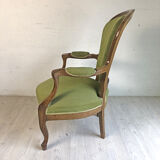 Green Voltaire armchair 19th century