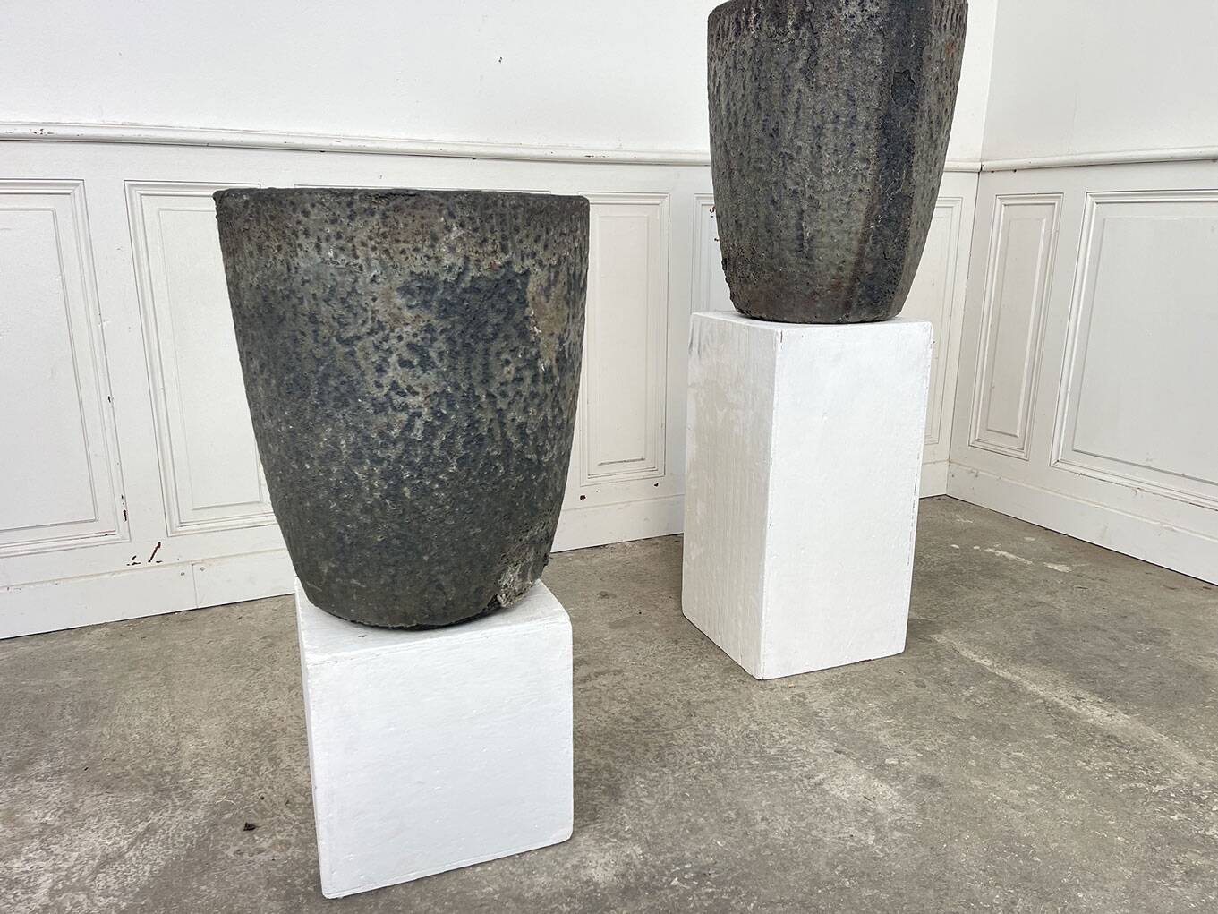 Two foundry crucibles 1950