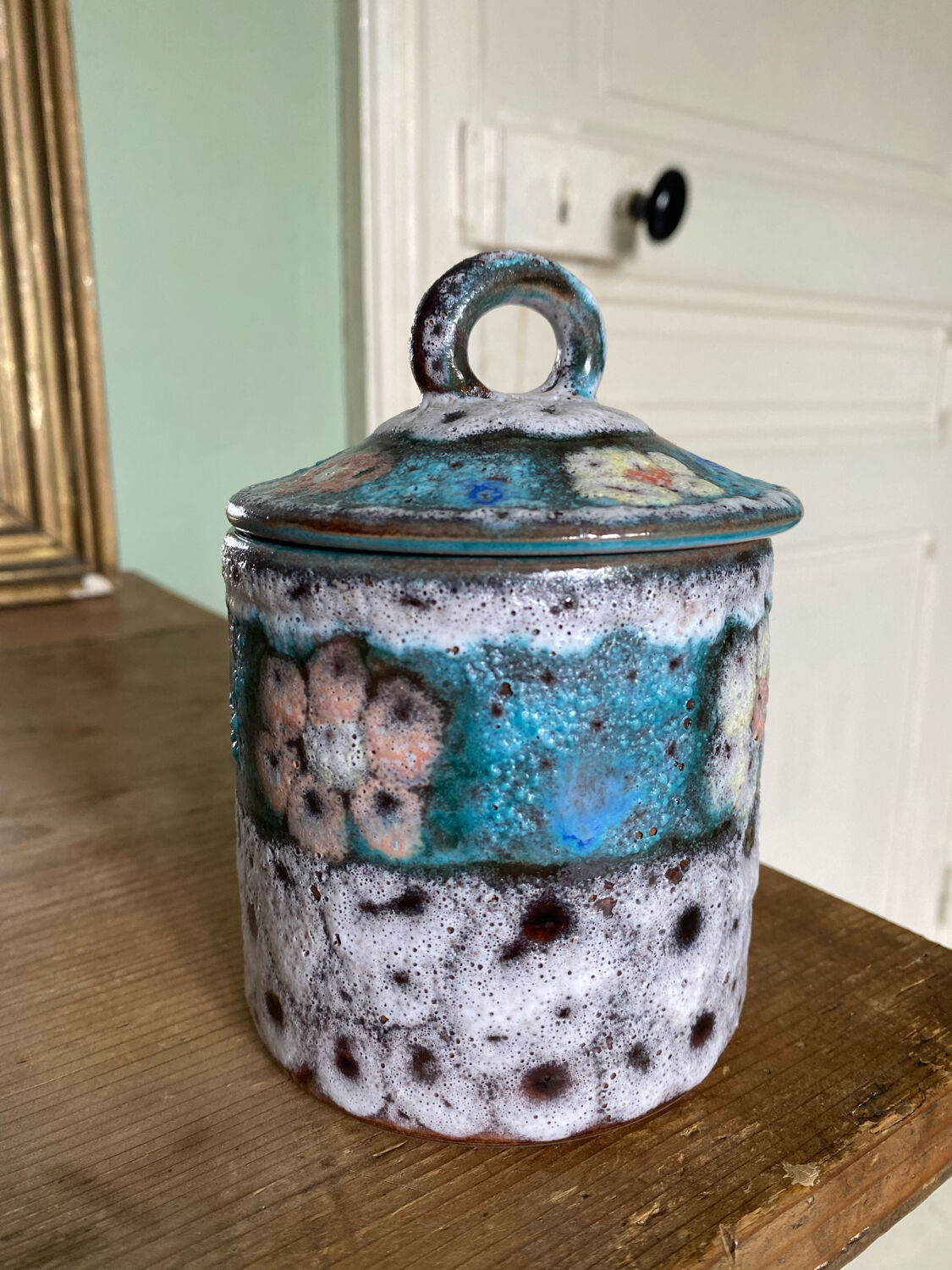 Small ceramic pot fat lava studios Vulcain France