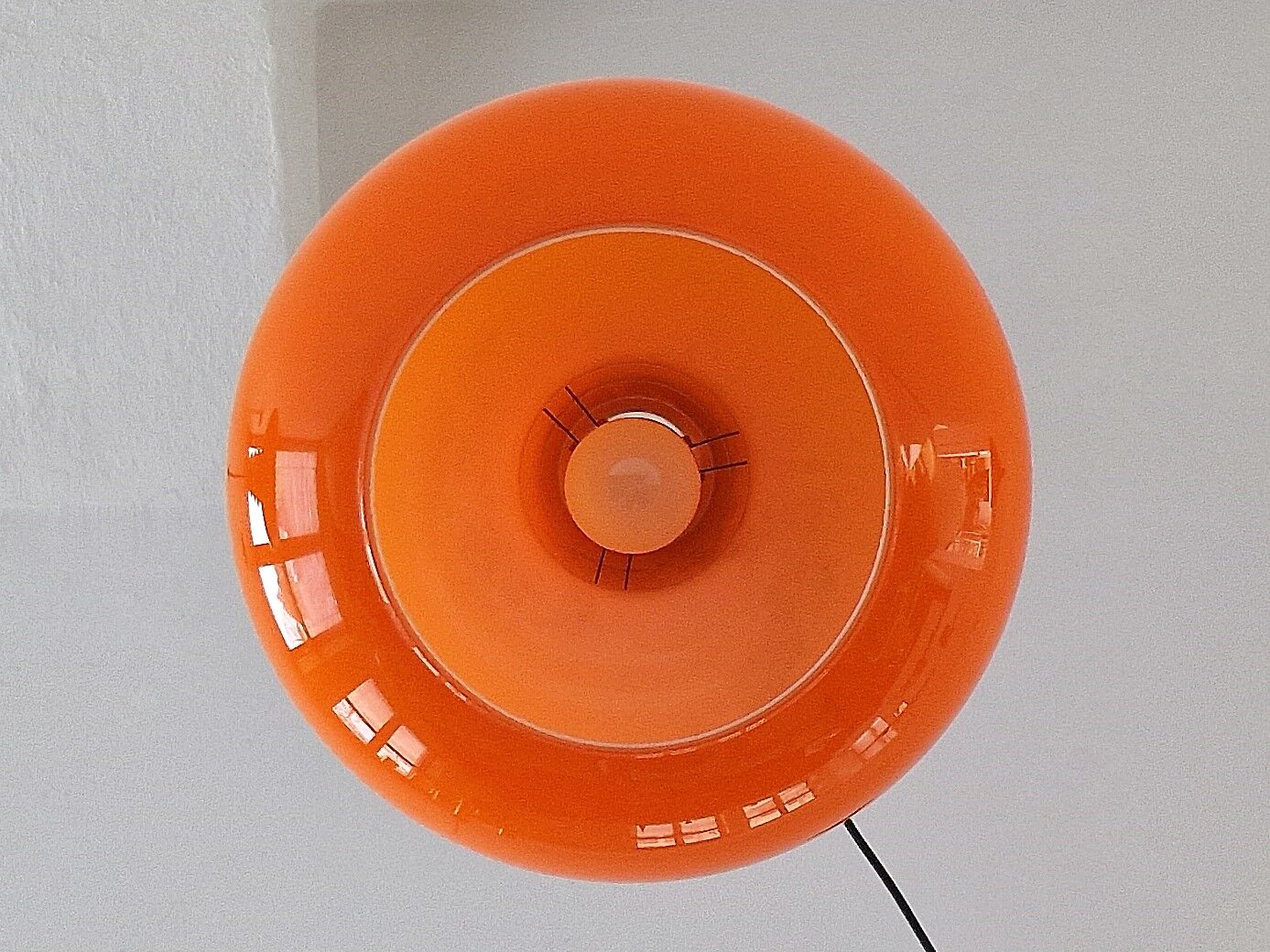 German Orange Glass Pendant Lamp by Peill & Putzler, 1960s