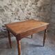 Antique French oak writing desk with 2 lockable drawers, circa 1920.