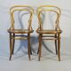 Two chairs No. 14, circa 1890 by Fuchs and Freud Bielitz, original patina