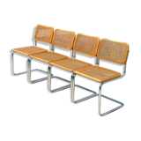Lot of 4 chairs Cesca B32 beiges, Marcel Breuer
