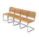 Lot de 4 chaises Cesca B32 beiges Marcel Breuer
