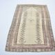Tapis turc à motifs floraux beiges Oushak, référence 3085