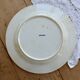 Large round antique plate, blue and white Dresden porcelain.