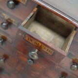Antique Hardwood Apothecary Cabinet / Bank of Drawers, England, 19th Centur
