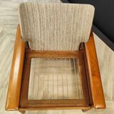 Mid century vintage armchair with footrest