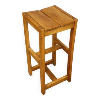 Tabouret haut vintage Regain en orme, 1960