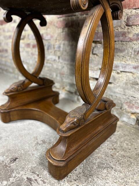 Empire style walnut and zinc furniture planter