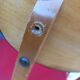 Set of 4 chairs in red skaï kitchen wood chair