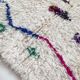 Moroccan Berber carpet Azilal unbleached with colored patterns 242x159cm