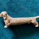 6 silver metal dog-shaped knife holders