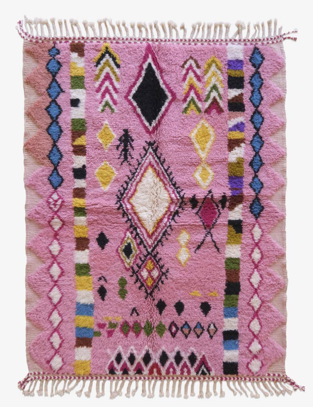 Pink Berber Rug - 206 x 160 cm