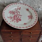 Plat en porcelaine opaque de Gien service Chardons