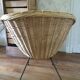 Antique round rattan armchair