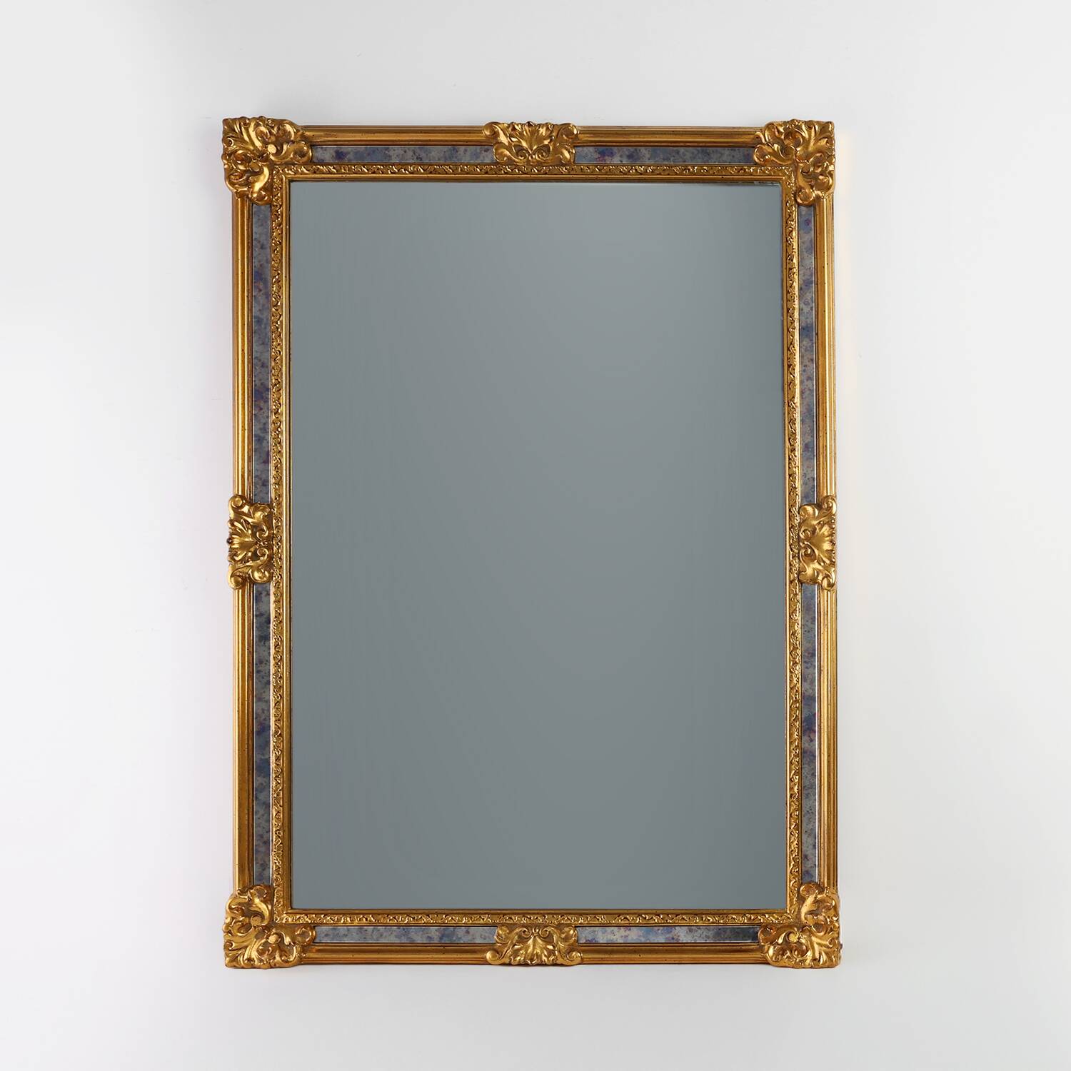 20th century Baroque Revival Mirror by Deknudt in gilded Resin, Belgium
