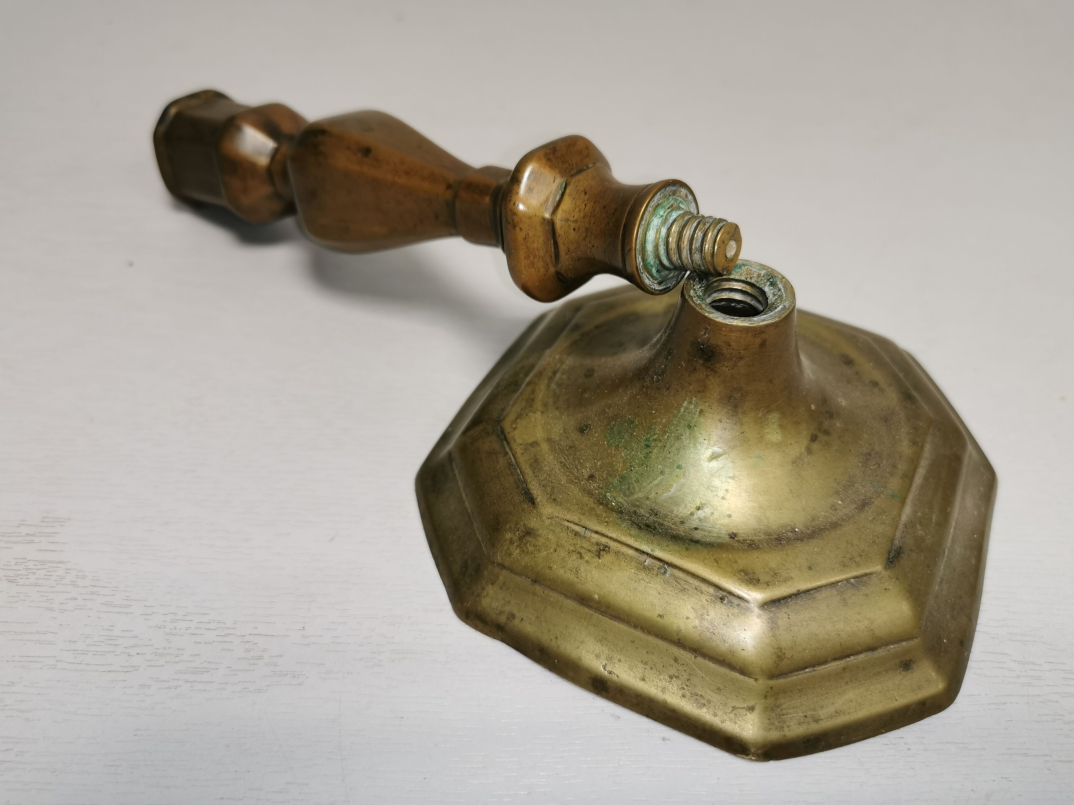 Old bronze candlestick, seventeenth century