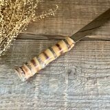 Bread knife with bamboo handle