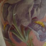 Vase 1900 décor Iris signé Delphin Massier Vallauris
