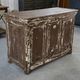 Vintage solid oak counter, patinated, 1950s.
