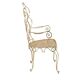 Pair of wrought iron and gilded armchairs, circa 1990