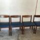 Lot de 4 chaises scandinaves teck 1960’s