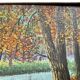 Old painting, river landscape signed M.Bonvin