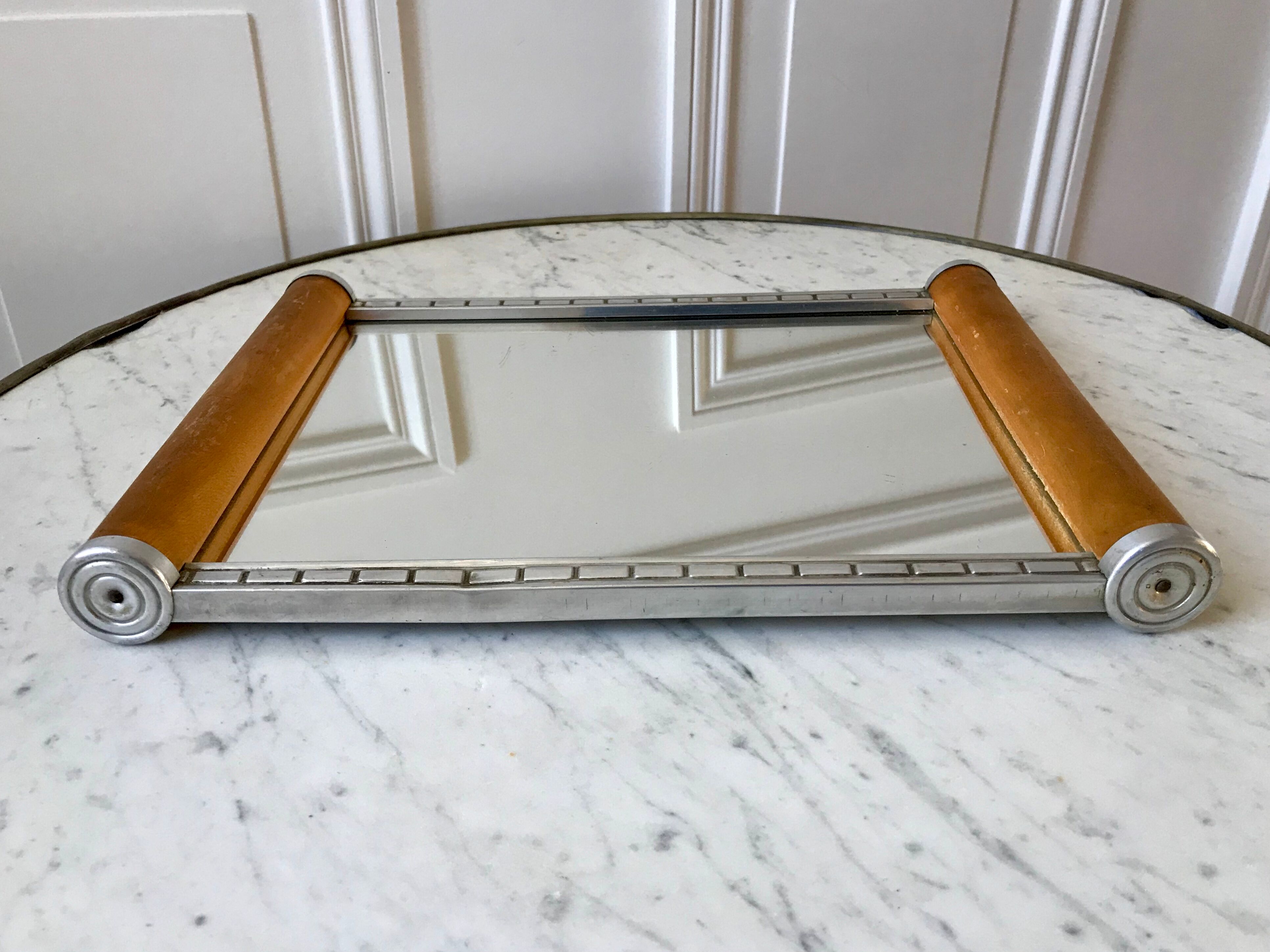 Art deco top in wood and metal 30s