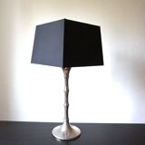 Table lamp made of chrome-plated