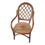 Vintage rattan armchair, seat to renovate