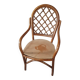 Vintage rattan armchair, seat to renovate