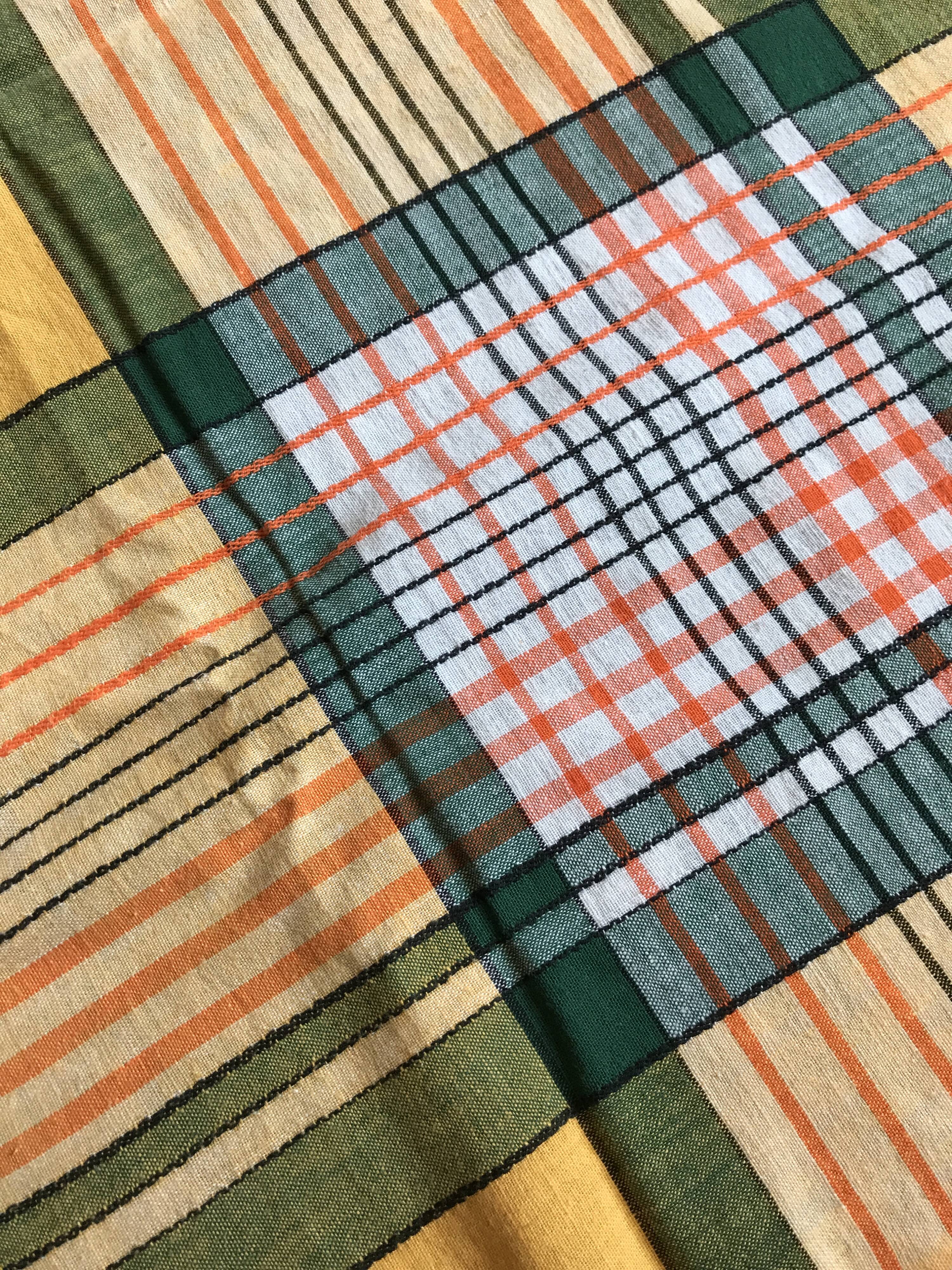 Checkered tablecloth