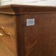 Commode 3 tiroirs chêne doré pieds compas