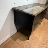 Chest of drawers with 3 drawers, Chinese decor, 20th century.