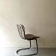 Chaise Cidue en chrome et velours ras, Willy rizzo design 1970